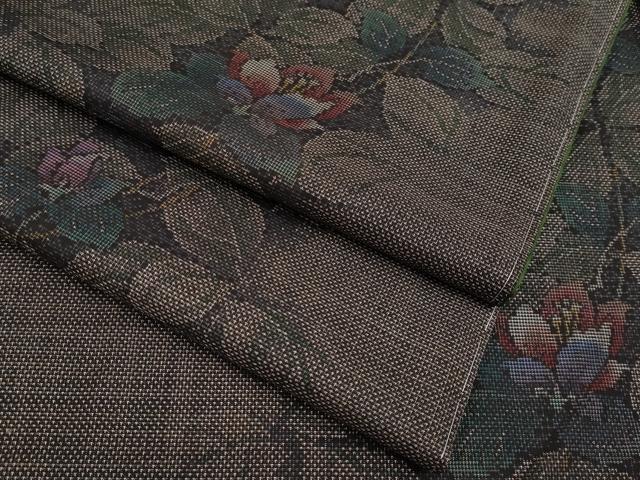 平和屋着物●極上　本場大島紬　9マルキ　枝花文　逸品　未使用　CYAA4213s6