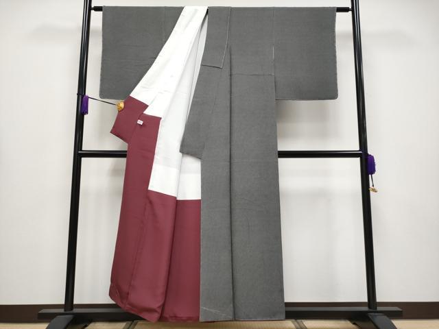 平和屋着物●極上　江戸小紋　作家物　角通し　黒地　逸品　未使用　CYAA4214s6