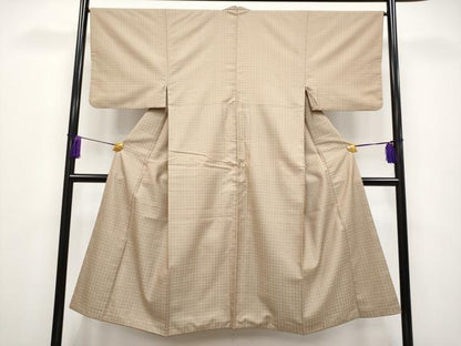 平和屋着物●極上　男性　お召　吉祥文　柴染色地　逸品　CYAA4216s6