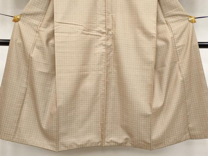 平和屋着物●極上　男性　お召　吉祥文　柴染色地　逸品　CYAA4216s6