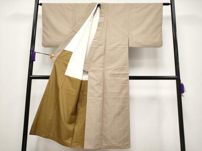 平和屋着物●極上　男性　お召　吉祥文　柴染色地　逸品　CYAA4216s6