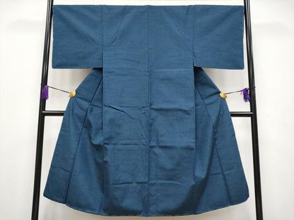 平和屋着物●極上　男性　紬　色無地　濃紺地　逸品　未使用　CYAA4218s6