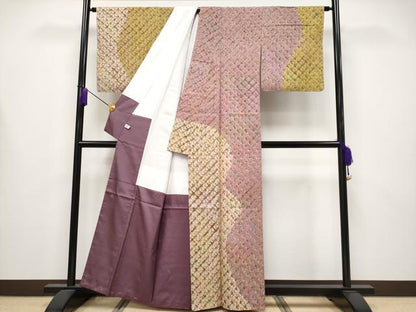 平和屋着物●極上　菅原工房　菅原結作　漢方染紬　訪問着　証紙付き　逸品　未使用　CYAA4219s6