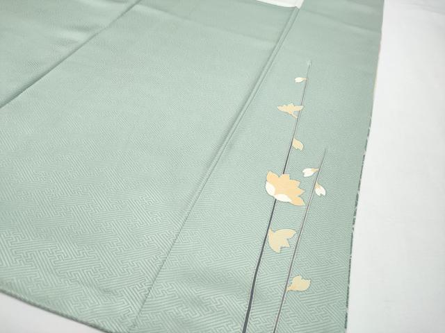 平和屋着物●極上　訪問着　作家物　鴛鴦　暈し染め　金彩　薄青色地　逸品　CYAA4230s6