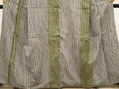 平和屋着物●極上　伝統工芸士　七代目　吉澤与市　紬　間道　逸品　CYAA4232s6