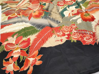 平和屋本店●極上 アンティーク 大正ロマン 振袖 駒刺繍 花鳥文 金銀彩 逸品 CYAA4233s6