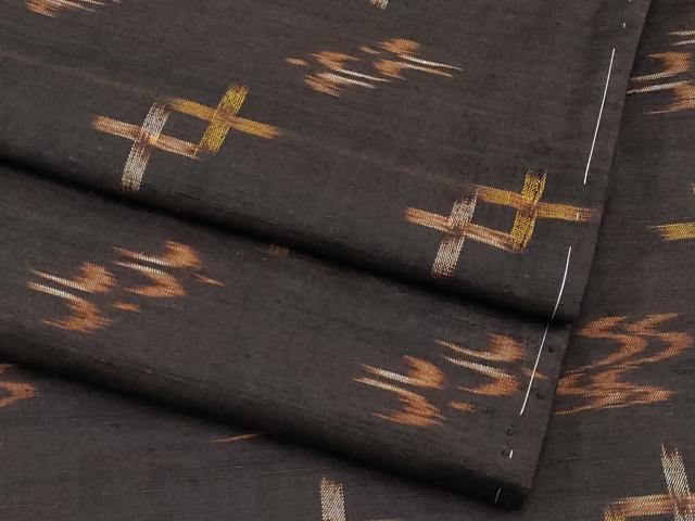 平和屋着物●極上　国指定重要無形文化財　本場久米島紬　手織　逸品　未使用　CYAA4238s6