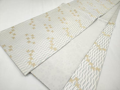 平和屋着物●極上　山口美術織物　皇室　伊勢神宮御用　西陣織　六通柄袋帯　唐織　網に千鳥文　金糸　逸品　CYAA4253s6