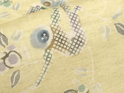 平和屋着物＊極上 夏物 松煙染の第一人者 川島草苑 九寸名古屋帯 型染め テナガザル 浅黄色地 逸品 CYAA4263s6