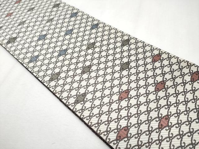 平和屋着物●極上　両面　半幅帯　花唐草文　逸品　CYAA4269s6