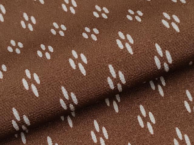 平和屋本店●　竺仙　小紋　反物　着尺　幾何学文様　焦茶色地　逸品　CYAA4270s6