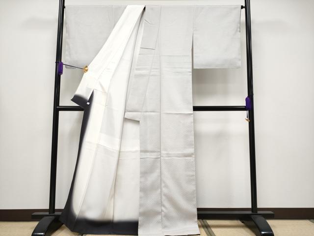 平和屋本店●極上　本塩沢　やまだ織　花織　格子柄　原沢キヨ作　紫水晶色地　証紙付き　逸品　CYAA5043s6
