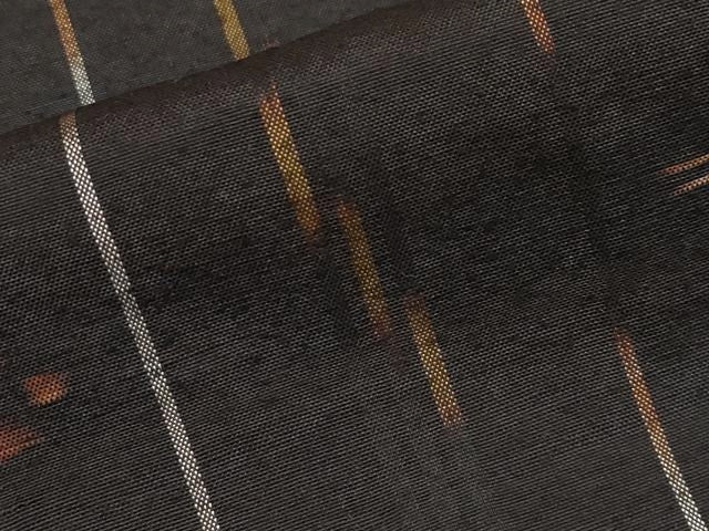 平和屋着物▽極上　国指定重要無形文化財　本場久米島紬　手織　単衣　逸品　未使用　CYAA4279s6