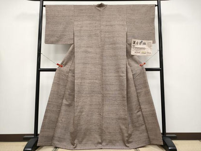 平和屋着物●極上　菅原工房　菅原結作　漢方染紬　銀煤竹色地　証紙付き　逸品　CYAA4282s6