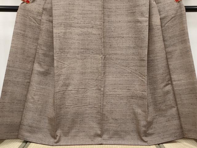 平和屋着物●極上　菅原工房　菅原結作　漢方染紬　銀煤竹色地　証紙付き　逸品　CYAA4282s6
