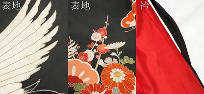 平和屋本店●極上 アンティーク 大正ロマン 振袖 駒刺繍 宝船飛鶴花文 金彩 逸品 CYAA4290s6
