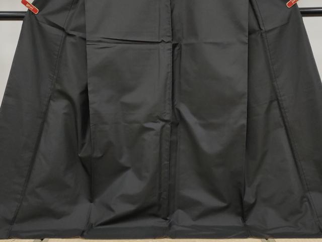 平和屋着物●極上　本場縞大島紬　色無地　黒地　洒落紋　逸品　CYAA4291s6