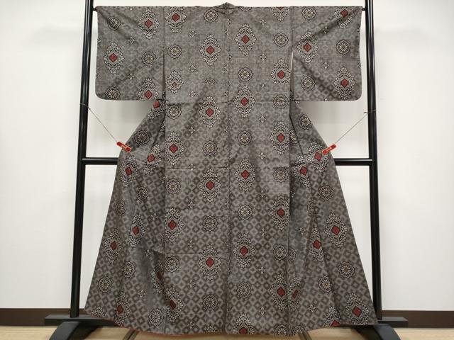 平和屋着物●極上　希少　本場大島紬　龍郷絣　逸品　CYAA4294s6