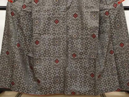 平和屋着物●極上　希少　本場大島紬　龍郷絣　逸品　CYAA4294s6