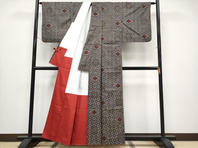 平和屋着物●極上　希少　本場大島紬　龍郷絣　逸品　CYAA4294s6