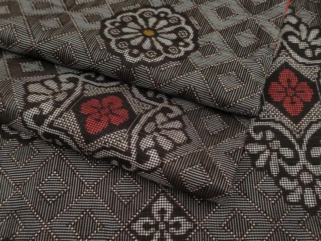 平和屋着物●極上　希少　本場大島紬　龍郷絣　逸品　CYAA4294s6