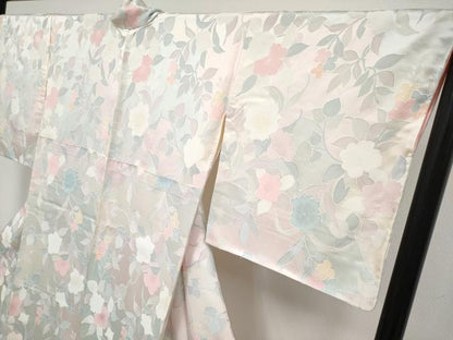 平和屋着物●極上　小紋　地紋起こし　枝花文　たたき染め　逸品　未使用　CYAA4296s6