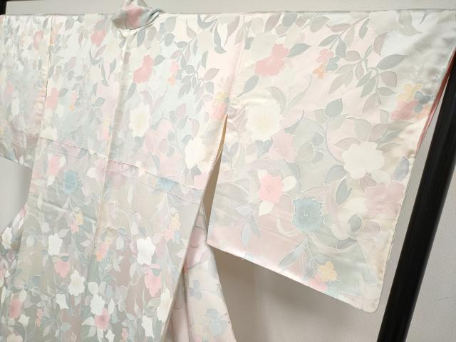 平和屋着物●極上　小紋　地紋起こし　枝花文　たたき染め　逸品　未使用　CYAA4296s6
