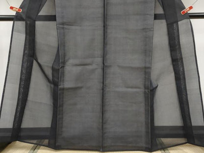 平和屋本店＊極上 夏物 本場琉球絣 夏琉球 縞 黒地 証紙付き 逸品 未使用 CYAA4297s6