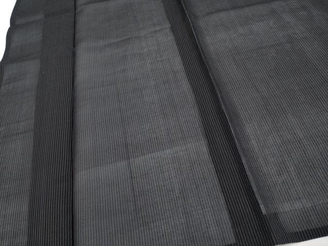 平和屋本店＊希少　夏物　首里上布　琉球本場織物　黒地　証紙付き　逸品　未使用　CYAA5091s6