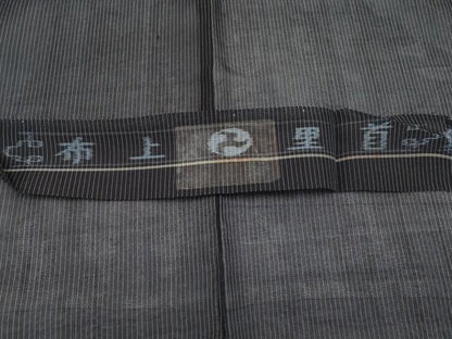 平和屋本店＊希少　夏物　首里上布　琉球本場織物　黒地　証紙付き　逸品　未使用　CYAA5091s6