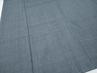 平和屋本店●極上　本場結城紬　重要無形文化財　色無地　錆鉄御納戸色　証紙付き　伊勢丹扱い　逸品　未使用　CYAA4313s6