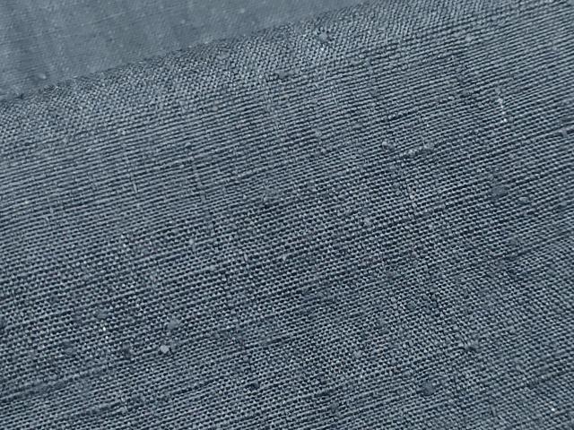平和屋本店●極上　本場結城紬　重要無形文化財　色無地　錆鉄御納戸色　証紙付き　伊勢丹扱い　逸品　未使用　CYAA4313s6