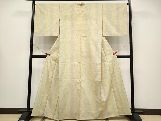 平和屋着物▽極上 ぜんまい紬 単衣 間道 逸品 CYAA4317s6