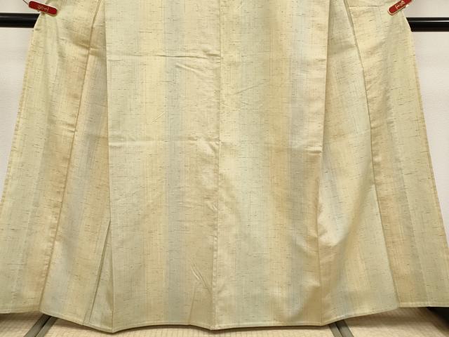 平和屋着物▽極上 ぜんまい紬 単衣 間道 逸品 CYAA4317s6