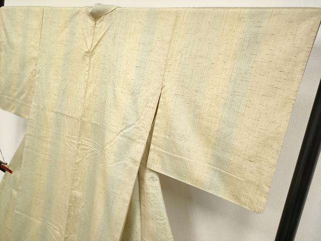 平和屋着物▽極上 ぜんまい紬 単衣 間道 逸品 CYAA4317s6