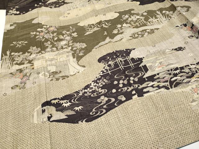 平和屋本店●極上　染織の名門　しょうざん  生紬　訪問着　御所解文　逸品　CYAA4323s6