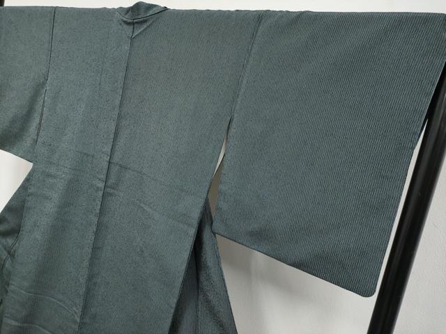 平和屋着物●極上　本塩沢　縞　百入茶色地　逸品　CYAA4330s6
