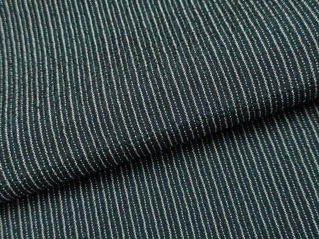 平和屋着物●極上　本塩沢　縞　百入茶色地　逸品　CYAA4330s6
