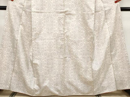 平和屋着物●極上　本場大島紬　白大島　7マルキ　唐草天井文　逸品　未使用　CYAA4333s6