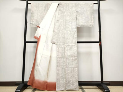 平和屋着物●極上　本場大島紬　白大島　7マルキ　唐草天井文　逸品　未使用　CYAA4333s6