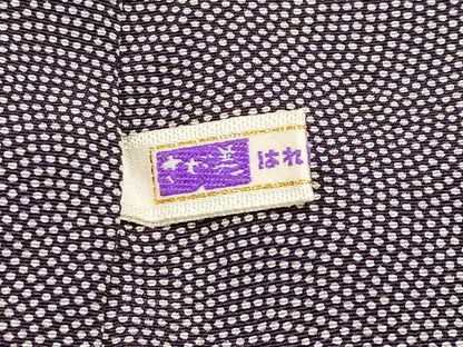 平和屋着物●極上　印傳　訪問着　江戸小紋　流水花唐草文　万筋　黒紅色×白　金彩　さが美扱い　逸品　CYAA4334s6