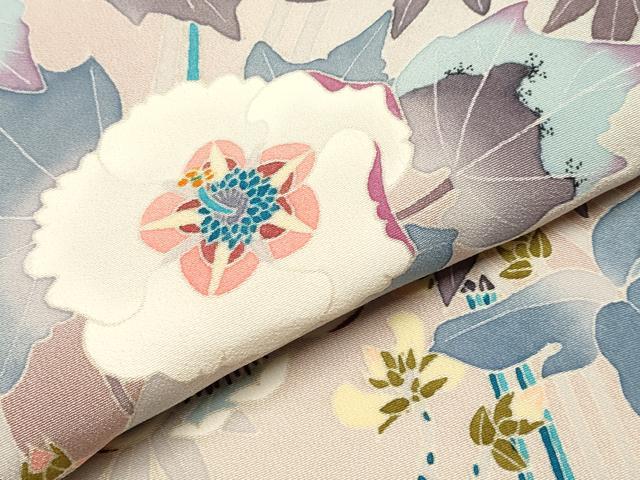 平和屋本店●極上 本加賀友禅作家 村田幸司 訪問着 草花文 暈し染め 蜂蜜色地 逸品 未使用 CYAA4337s6