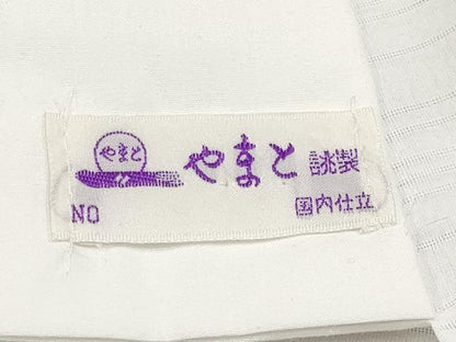 平和屋本店＊極上　夏物　本場小千谷ちぢみ・長襦袢セット　縞　麻　やまと誂製　逸品　CYAA4339s6