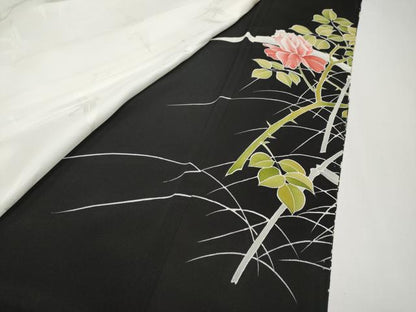 平和屋本店●極上　創業460年・千總　黒留袖　刺繍　花鳥文　金彩　逸品　未使用　CYAA4343s6