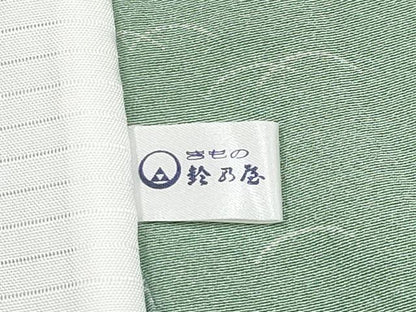 平和屋本店▽極上　人間国宝　小宮康孝　江戸小紋　単衣　猫　薄青色地　鈴乃屋扱い　逸品　CYAA4345s6