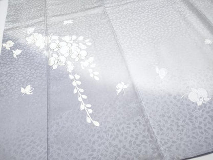 平和屋本店●極上 訪問着 総刺繍 胡蝶蘭 暈し染め 金糸 紫水晶色地 逸品 未使用 CYAA4352s6