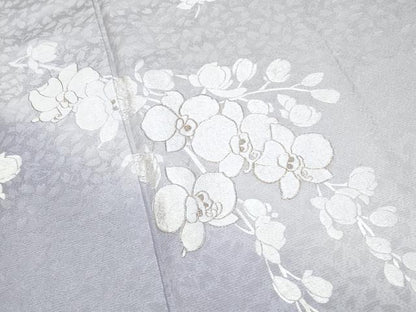 平和屋本店●極上 訪問着 総刺繍 胡蝶蘭 暈し染め 金糸 紫水晶色地 逸品 未使用 CYAA4352s6