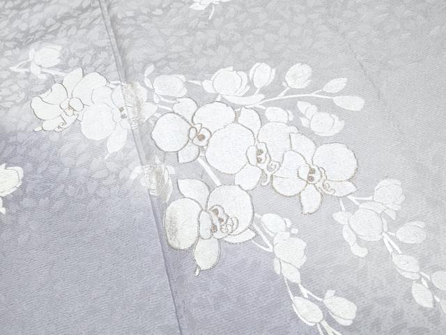 平和屋本店●極上 訪問着 総刺繍 胡蝶蘭 暈し染め 金糸 紫水晶色地 逸品 未使用 CYAA4352s6