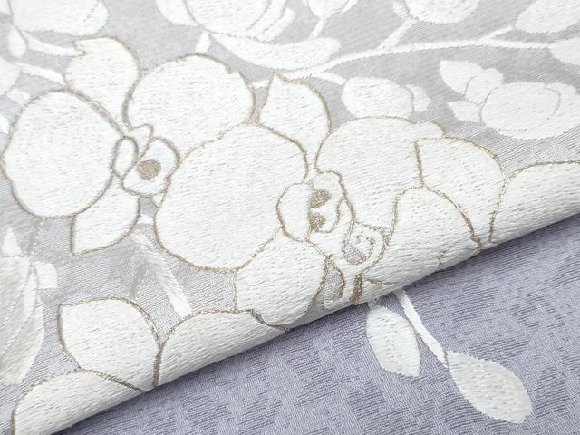 平和屋本店●極上 訪問着 総刺繍 胡蝶蘭 暈し染め 金糸 紫水晶色地 逸品 未使用 CYAA4352s6