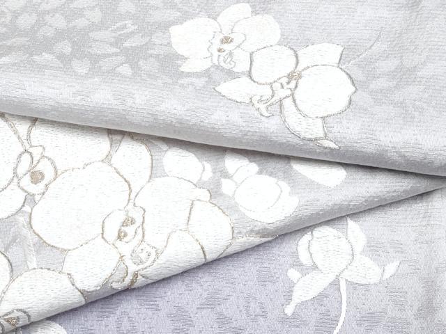 平和屋本店●極上 訪問着 総刺繍 胡蝶蘭 暈し染め 金糸 紫水晶色地 逸品 未使用 CYAA4352s6